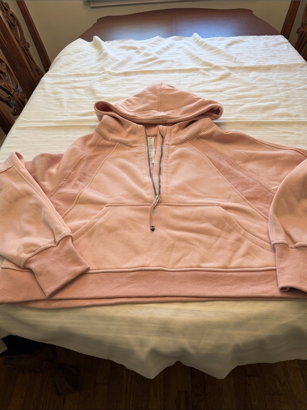 lululemon athletica Cropped Half-Zip Hoodie in Dusty Rose